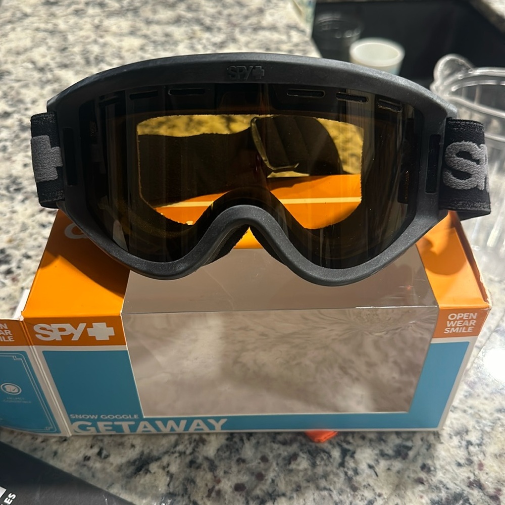 Spy + snow goggles